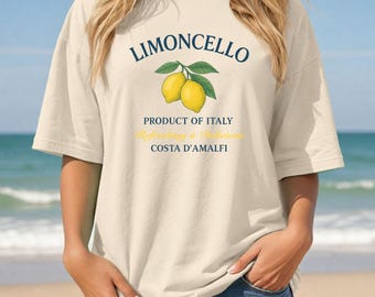 Limoncello T-Shirt Frauen, Amalfiküste Italien Zitronen T-Shirt, Italienisches Urlaub T-Shirt, La Dolce Vita T-Shirt, Zitrone T-Shirt, Costa d'Amalfi T-Shirt