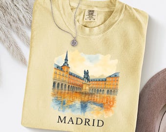 Madrid Spain T-Shirt, Comfort Colors Madrid Tee, Esapana Shirt, Spain Tee Shirt, King Felipe Monument Shirt, Madrid T Shirt