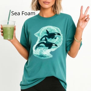 Sea Animals Ocean Shirt, Marine Life Tee, Whale T-Shirt, Turtle T-shirt, Tee for Marine Lover, Orca Shirt, Gift for Ocean Lover image 13