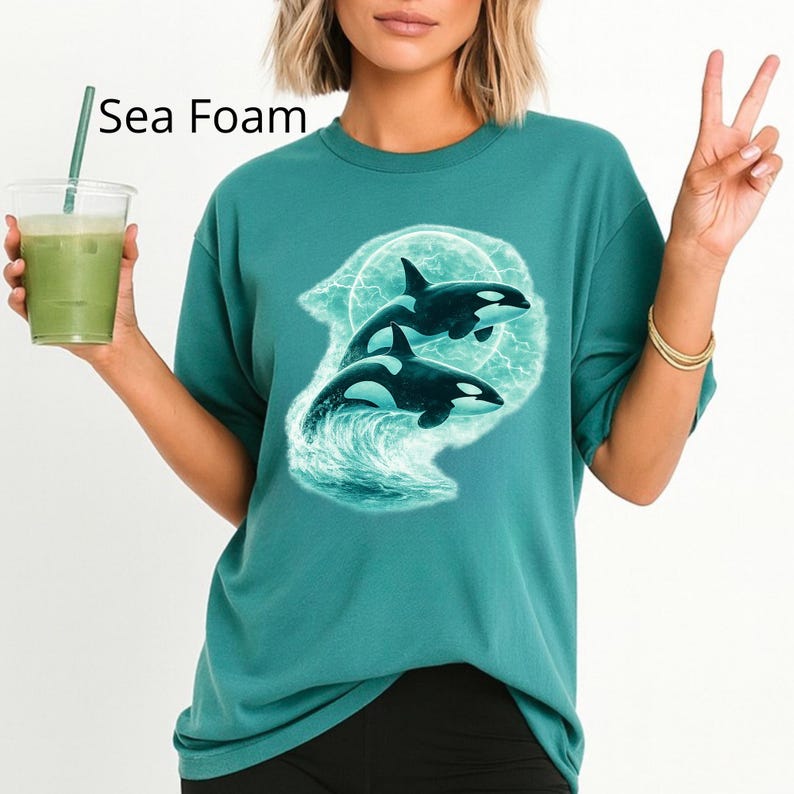 Sea Animals Ocean Shirt, Marine Life Tee, Whale T-Shirt, Turtle T-shirt, Tee for Marine Lover, Orca Shirt, Gift for Ocean Lover image 13