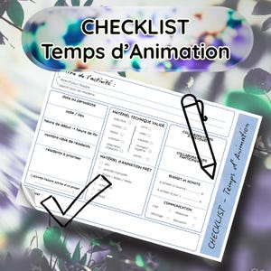 Lista de verificación para organizar y dirigir actividades en residencias para personas mayores - Hoja de preparación logística - PDF A4 imprimible - Ahorro de tiempo - Carga mental