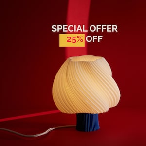 3D Printed Dimmable Table Lamp – CANDLE M AZURE | Handmade Sustainable Lighting | Cozy Mood Light