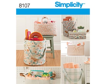 Simplicity 8107 Craft Storage Sewing Pattern - One Size- UNCUT