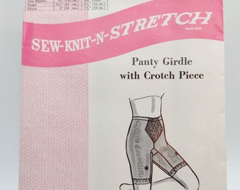 60s Vintage Panty Girdle Sewing Pattern - Sew Knit N' Stretch 206 - Size Sm - XL