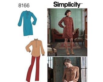 Simplicity 8166 Misses Vintage Dress, Tunic, Skirt and Pants Sewing Pattern - Sizes 14-22 Bust: 36-44 - UNCUT OOP