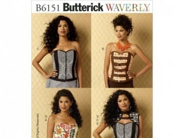 Butterick 6151 Sewing Pattern - Women's Corsets, Vest and Belt - Sizes 6-14 - Bust: 30.5-36" - UNCUT OOP