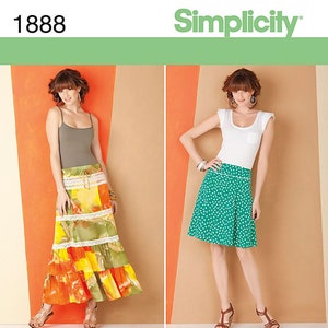 DamenRock Schnittmuster Simplicity 1888 - Größen 8-16 Taille: 24-30&quot; - UNCUT OOP - 5 Styles