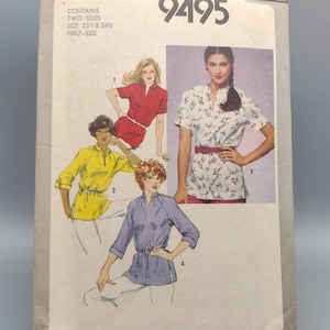 Cartamodello per tunica vintage taglie forti / Simplicity 9495 / Taglia 22,5-24,5