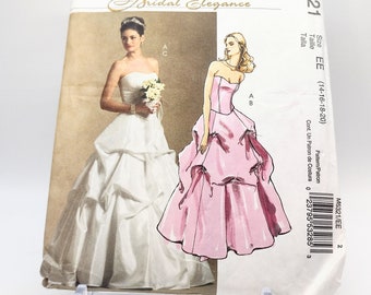 McCall's Bridal Elegance 5321 Sewing Pattern - Women's Strapless Top and Skirt - Ballgown/Wedding Dress- Sz 14-20 - Uncut OOP