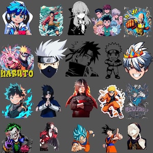 Anime Design Bundle with CLEAR Background, Perfect for Print on Demand,Anime, Streetwear, Anime-Vektorgrafik, speziell Anime Design Bundle
