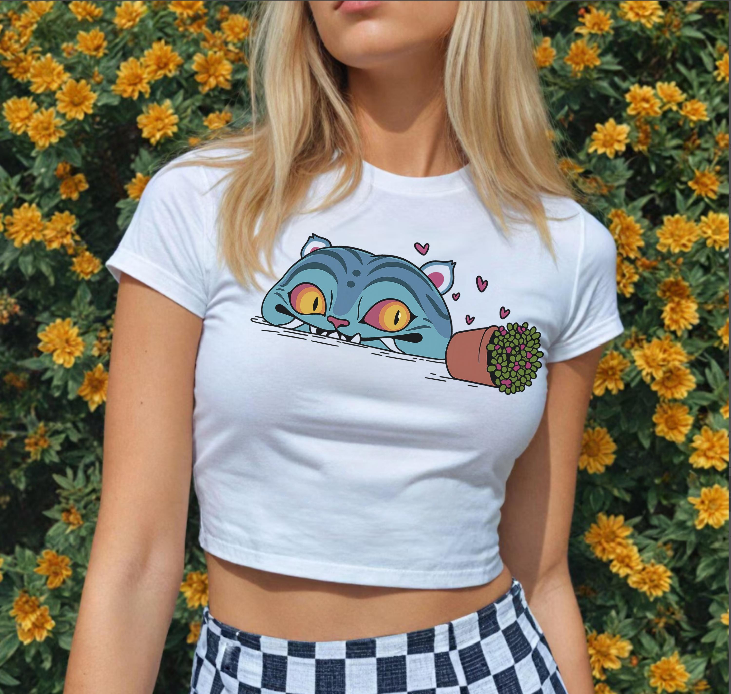 Demon Hunter Tiger Baby Tee, Merch Kpop Shirt, Hunters Tiger Fan, Derpy the Tiger And Bird Demon Hunter Tiger Tee, Kpop Demon Hunters Gifts