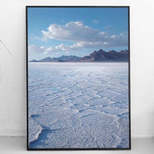 Bonneville Salt Flats Utah Landscape Digital Wall Art Print | Modern Minimalist Salt Flats| Home Decor Salt Flats, utah, Bonneville