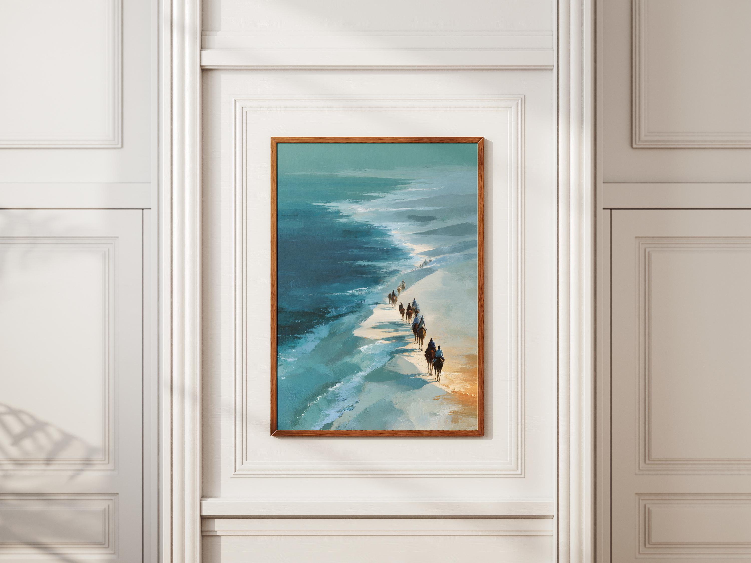 Moroccan Coastal Camel Trek Digital Art Print | Essaouira Beach ...