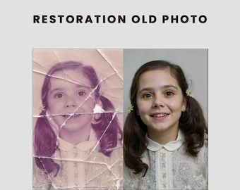 Professional Photo Restoration Service | Damaged Old Photo Repair | Crack Removal | Digital Image Enhancement | Family Memory Restore