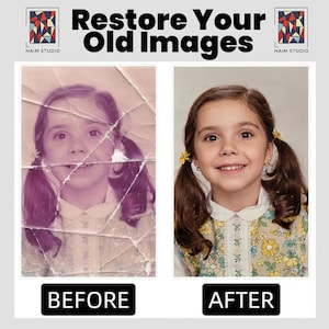 Professional Photo Restoration Service | Damaged Old Photo Repair | Crack Removal | Digital Image Enhancement | Family Memory Restore