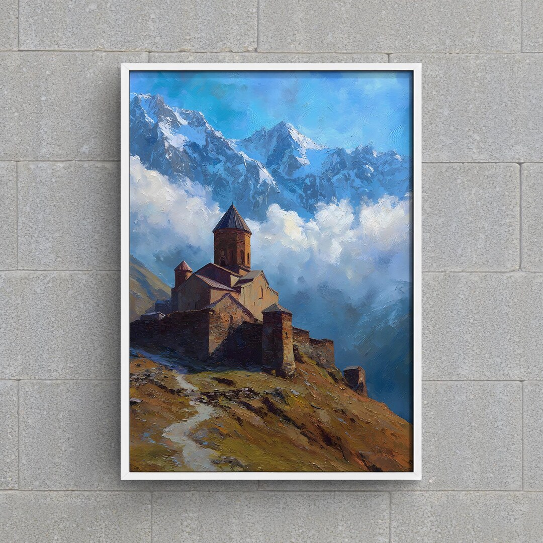 Georgia Abstract Georgia Art Print, Caucasus Mountains Georgia Digital Download, High ...