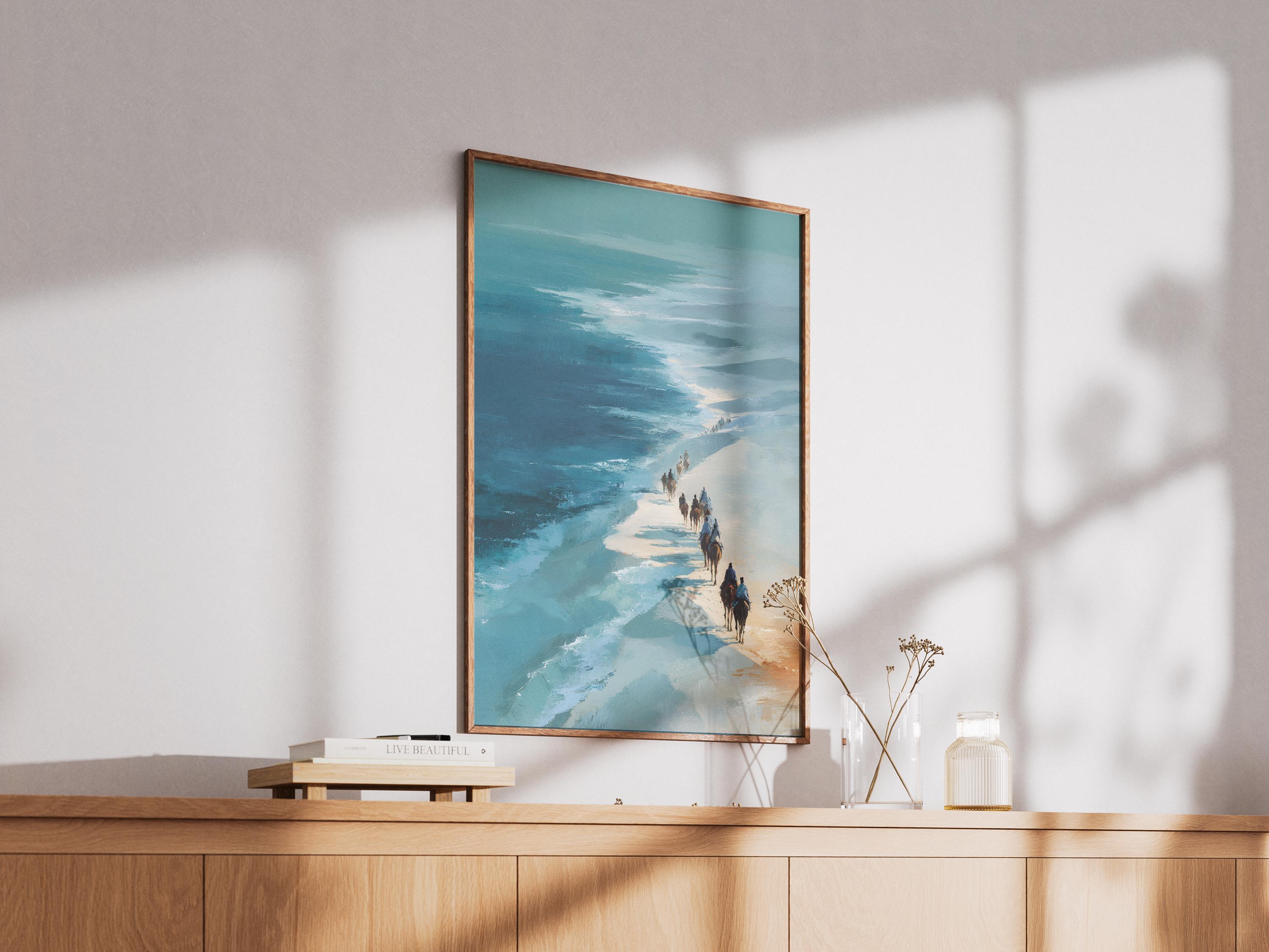 Moroccan Coastal Camel Trek Digital Art Print | Essaouira Beach ...