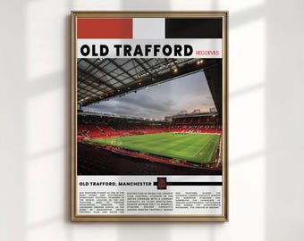 Old Trafford Manchester United Stadium Print (Digital Download)