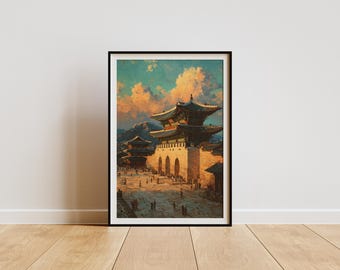 Seoul Landmark: Gyeongbokgung Palace Art Print (Digital Download)