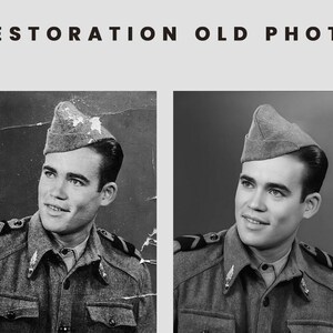 fotorestaurering Reparera gammalt foto: Photoshop-restaurering Restaureringstjänst för skadade foton | digital restaurering, restaurering av gamla foton bild 6