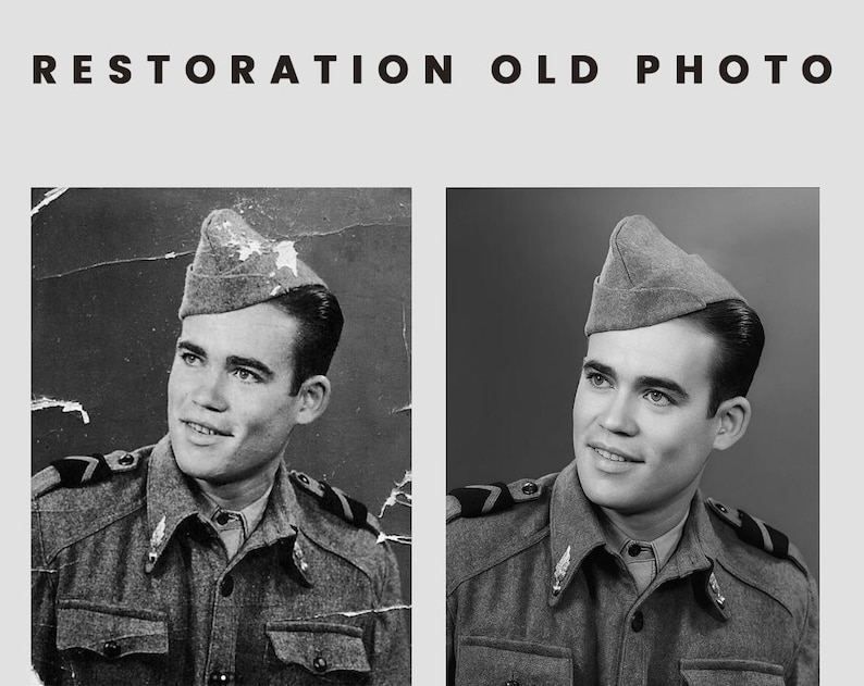 fotorestaurering Reparera gammalt foto: Photoshop-restaurering Restaureringstjänst för skadade foton | digital restaurering, restaurering av gamla foton bild 6