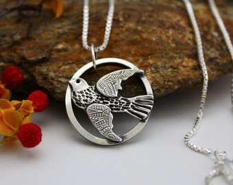 Sterling Silver Bird Necklace