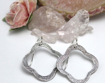Sterling Silver Quatrefoil Earrings