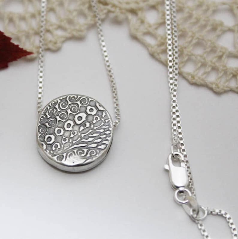 Silver Paisley Slider Bead Necklace Etsy