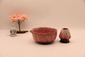 Artisan Handcrafted Matcha Bowl Set 8pcs- Brushed Kiln-Change Red - Gift Ideas - Mizube Echo product logo