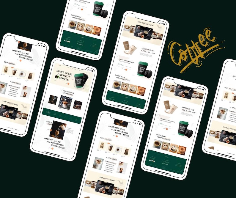 Coffee Shop Website Figma Template | Modern Cafe Landing Page UI Kit ...