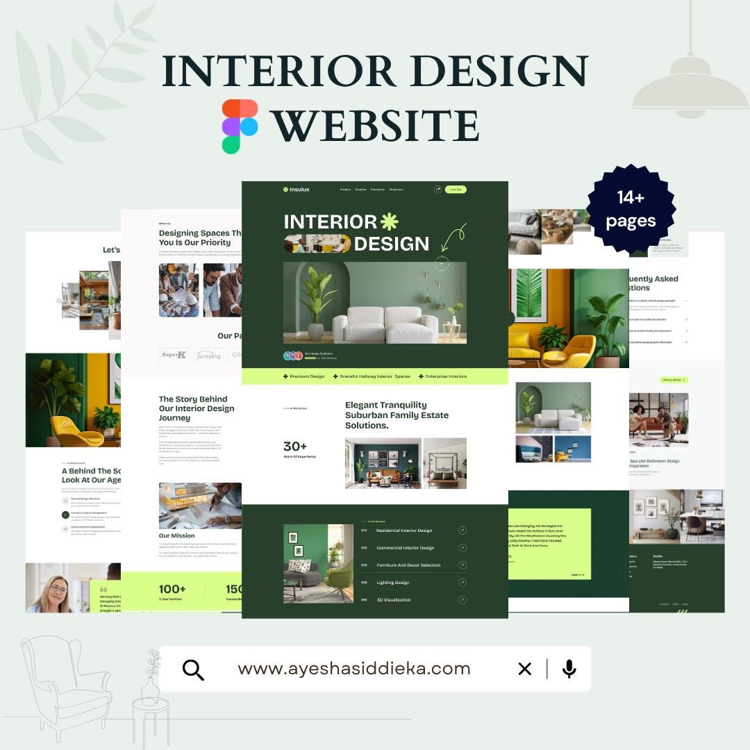 Interior Design Website Figma Template | Modern Architect UI Kit - Etsy UK