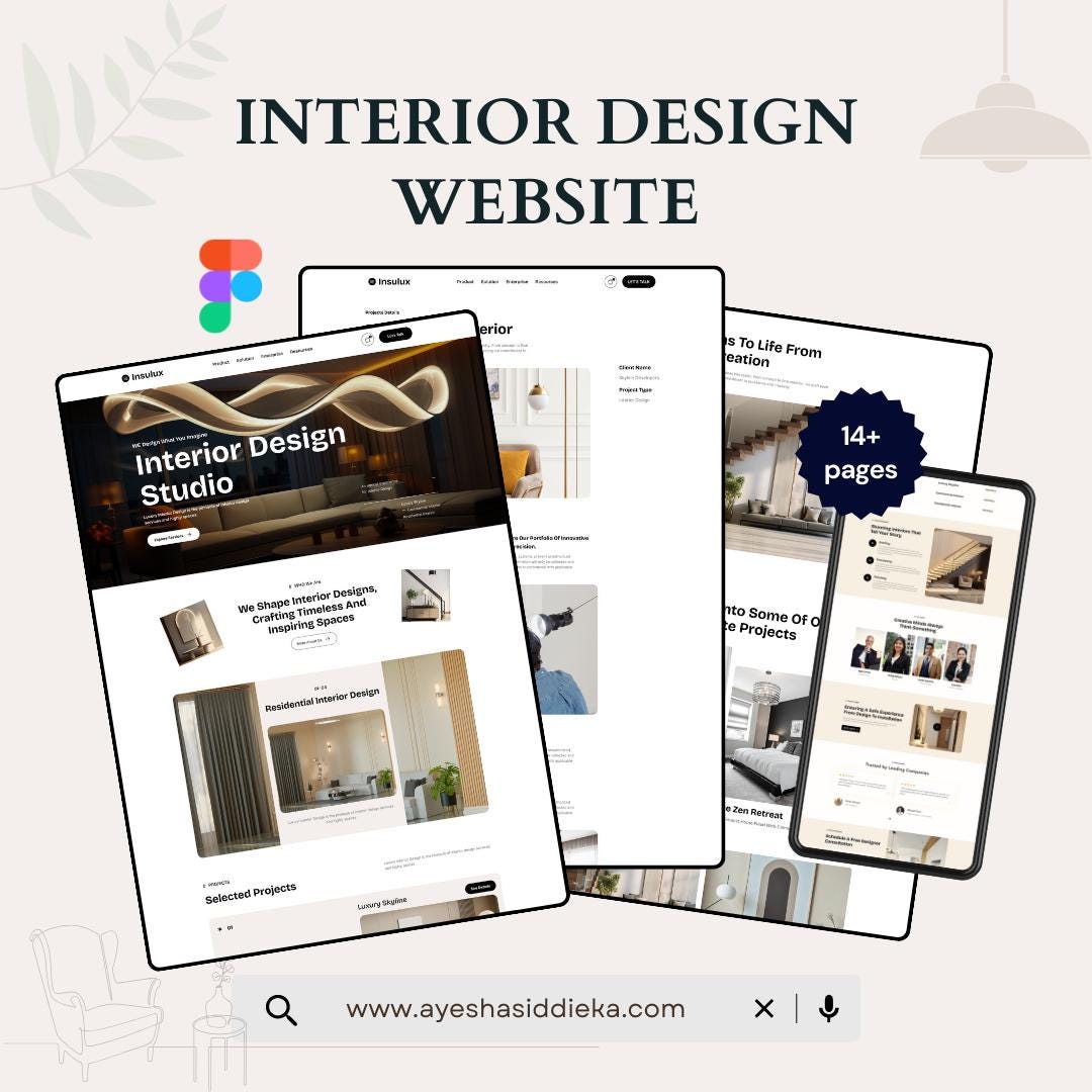 Figma Interior Design Client Portal | Moodboard & Proposal UI Kit - Etsy