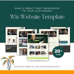 Coaching Wix Website Template Wix Website Design, Life Coach Website, Wix Blog, Therapist Website, Boho Site for Coach Landing Page.