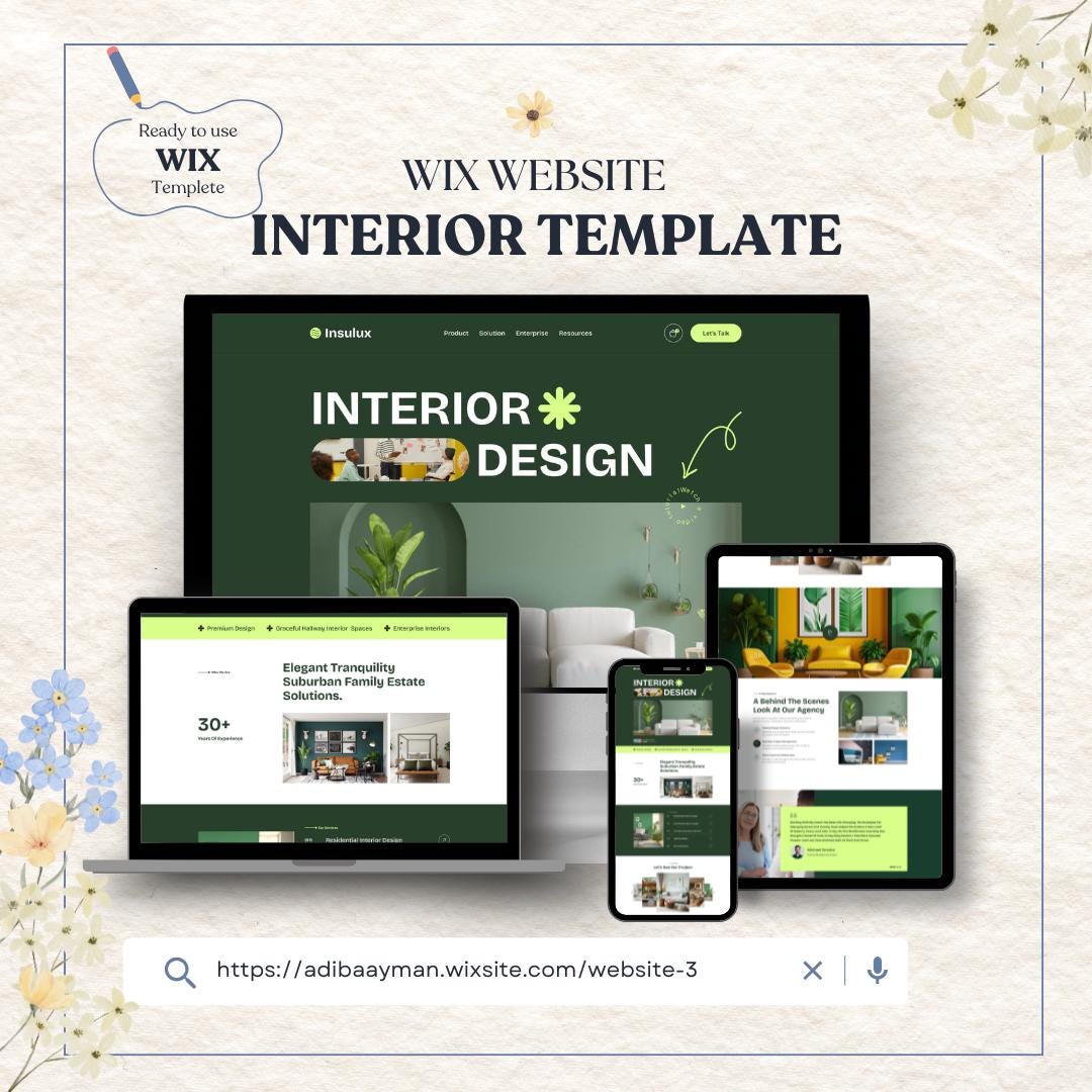 Wix Interior Design Portfolio Template | Stylish Designer Website ...