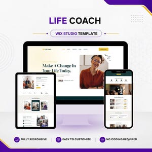 Life Coach Wix Studio Website Template | ZoCoach - Personal Development Coaching Site | Transformation Coach Design