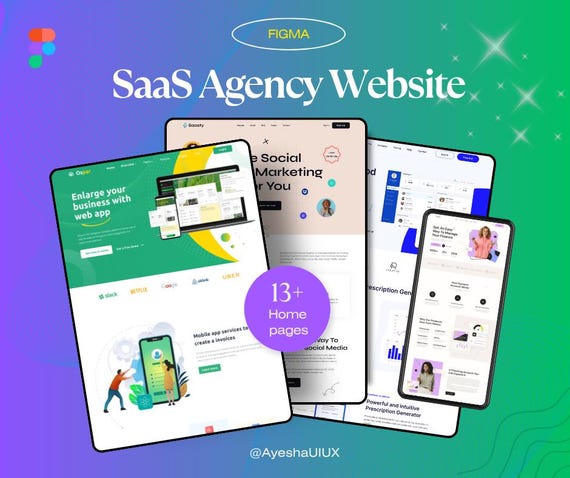 GoHighLevel SaaS Website Figma Template | Agency UI Kit, Dark & Light Mode
