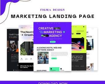 Modelo Figma para Agência de Marketing Digital | Página de Destino para SEO e Anúncios (Kit de UI)