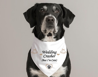 Bandana per cani Wedding Crasher, divertente accessorio per matrimoni per animali domestici