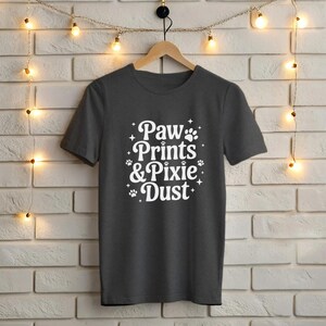 Theme Park Dog T-shirt, Paw Prints & Pixie Dust, Family Vacation Shirt