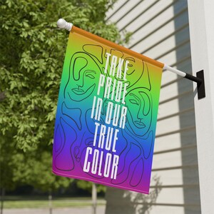 Pride Vibrant Garden Banner, Colorful Home Decor, LGBTQ+ Pride Decoration, Yard Flag, Festive Garden Art