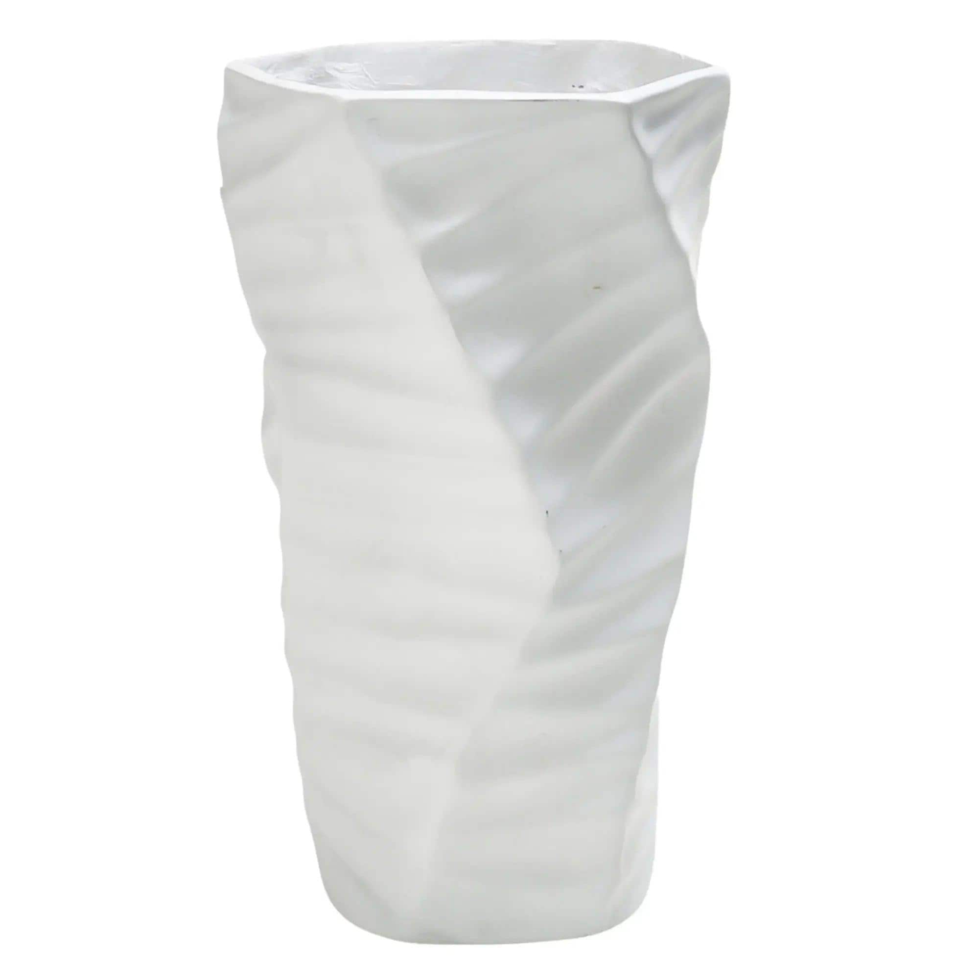 Vaso da tavolo - effetto ceramica - grande vaso da terra, vaso a onda testurizzata, Vasi Duo