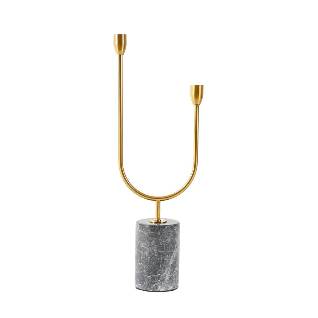 Candlestick - U-shaped Taper Candles - Two-flame Candlestick Eternalduo ...