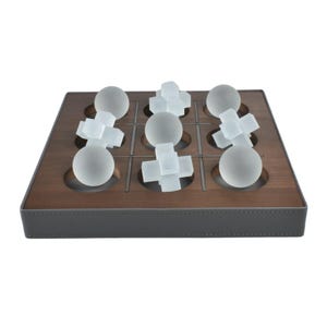 Table game - Tic-Tac-Toe game - Glass figures Three-in-a-row set Board game Aurora Luxe