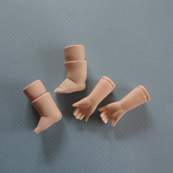 Doll Arms and Legs * Bisque Doll Making Supplies * DIY Doll Assemblage Parts for your OOAK Doll * 1 Pair Left & Right Arms and Feet * READ