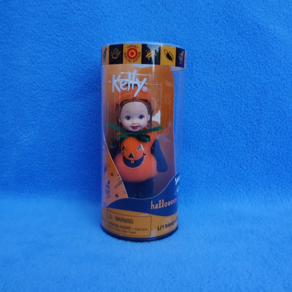 2000 Vintage Miniature Jenny in Pumpkin Costume Halloween Party Li'l Friend of Kelly Doll in Tube Target Exclusive?