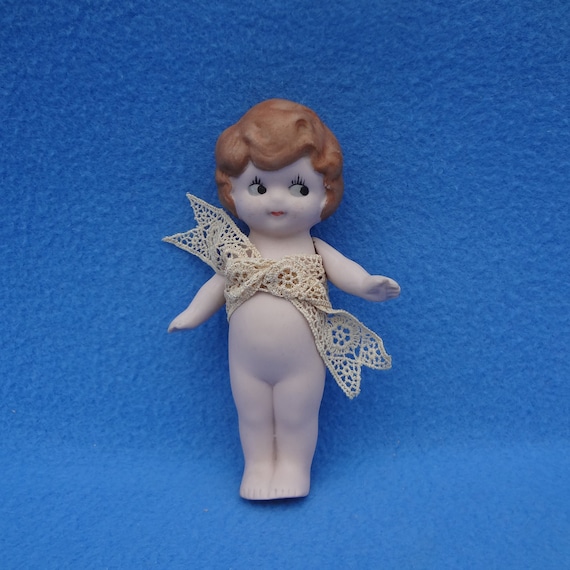Antique Bisque doll small Dog Hertwig rar Antique Dolls Germany