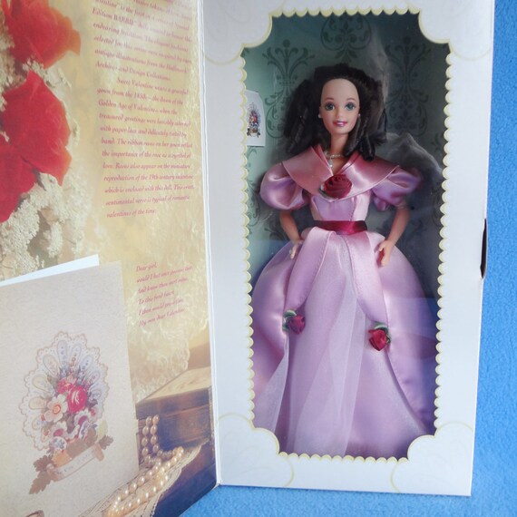 Vintage Valentine Barbie Hallmark Special 1st Edition 1995 Sweet Valentine Inspired 1850s Outfit With Brunette Banana Curls Doll Pristine Etsy Canada