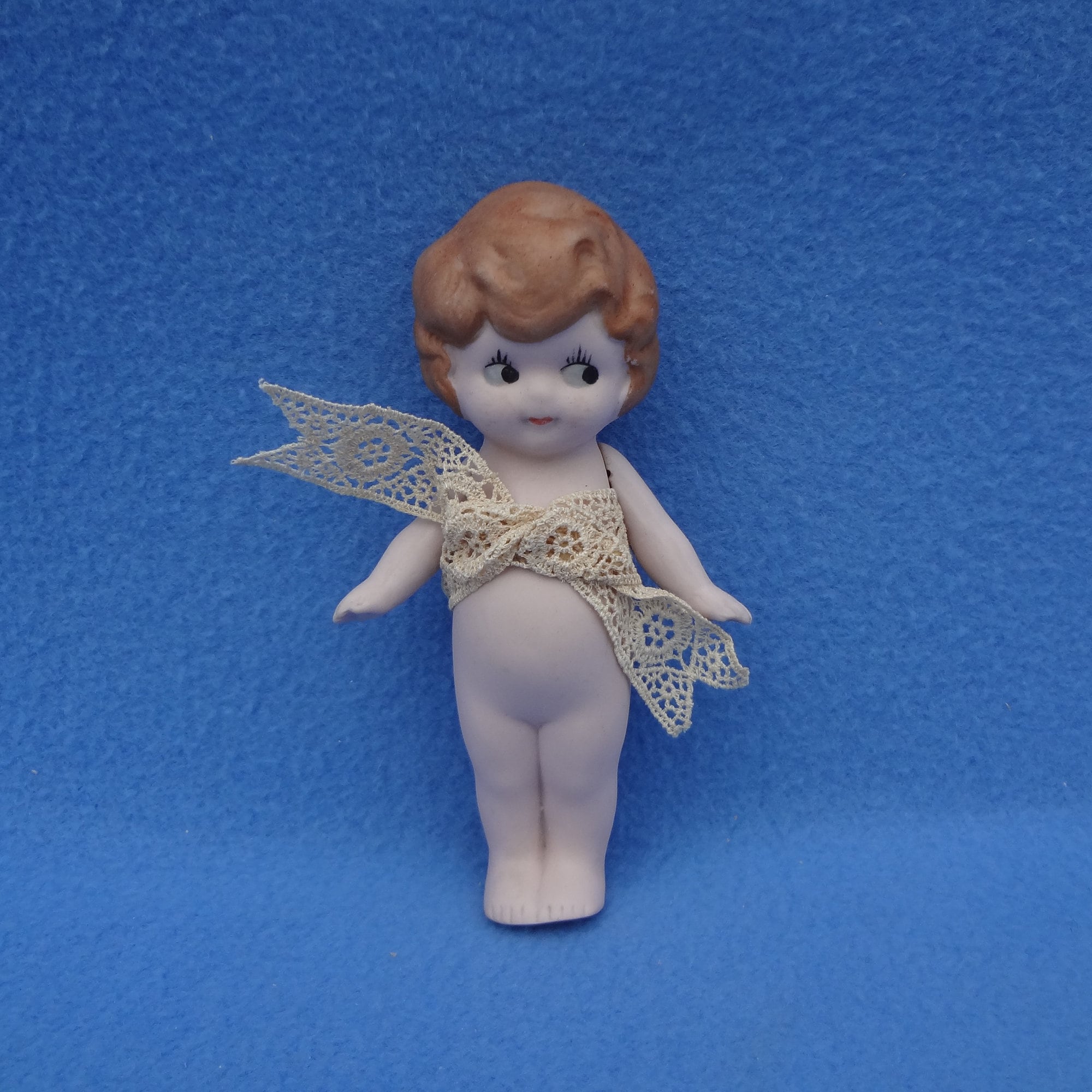 Antique Hertwig Bisque Miniature Early 1900's German Side Glancing