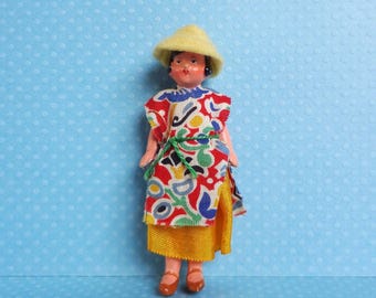 アンティーク ドイツ 女児 人形 ミニチュア Hertwig 1920 年代 小さな
