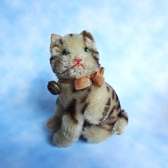 Vintage Steiff Susi Cat, 1950s Jointed Head Kitten With Bell - Etsy